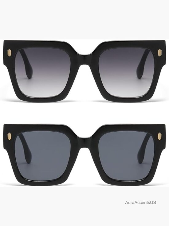 Oversized Square Sunglasses UV400 Protection Lightweight Scratch Resistant main image 6